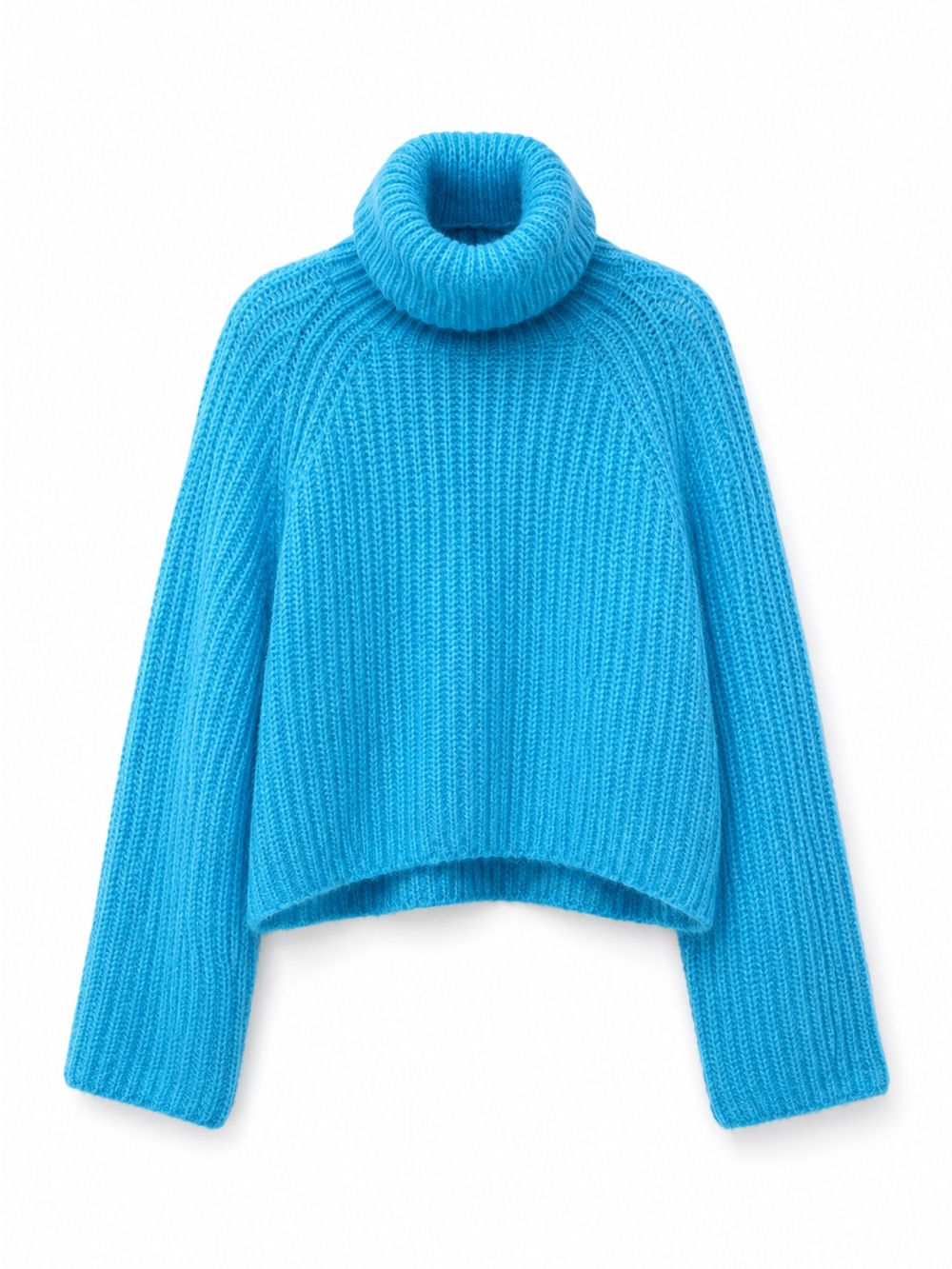 Zara Blue Turquoise Ribbed
Turtleneck Sweater Size M